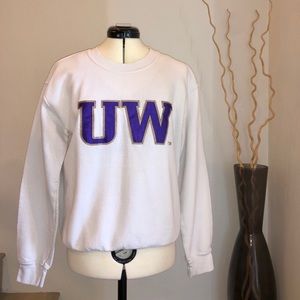 UW college crew neck sweater